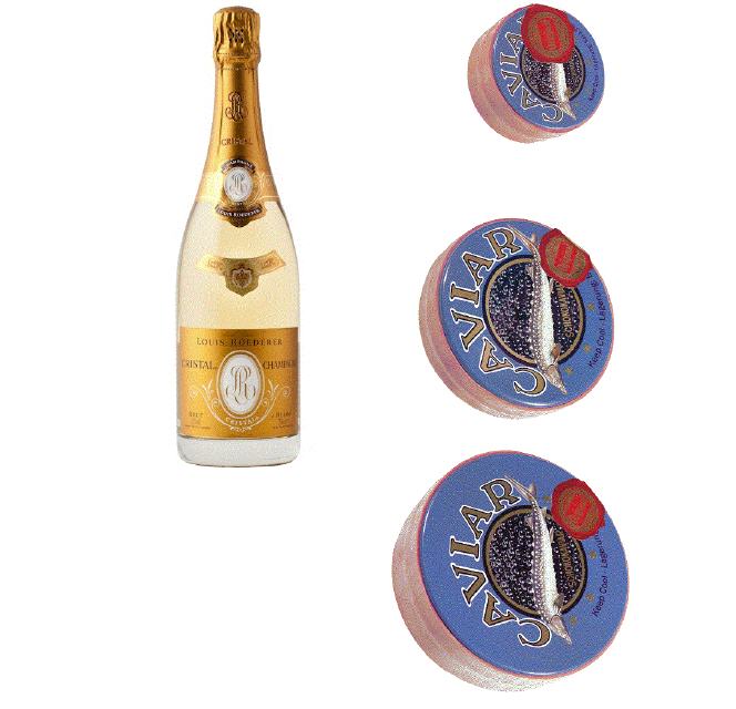Schokokaviar Set mit Champagner